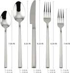 Silverware Set Flatware Set 18/10 Stainless Steel Mirror Polished 20 Pieces Cuboid Handle Cutlery Set Service for 4