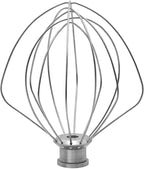 KITCHPOWERR KN256WW 6-Wire Whip Attachment for KitchenAid 6 Quart Bowl-Lift Stand Mixer Accessory Replacement, Egg Cream Stirrer, Cakes Mayonnaise Stainless Steel Whisk