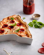 New York Shaped Baking Dish, Serving Platter or Decorative Tray Charming Porcelain Bakeware Oven Microwave and Dishwasher Safe