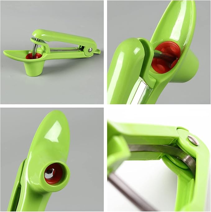 2pcs Cherry Pitter Tool, Cherry Pit Remover, Multi-Function Fruit Corer and Remover, Cherry Corer Pitter Tool for Jam (Green)