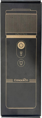 CONQUECO Portable Espresso Coffee Machine: 12V Electric Small Travel Expresso Maker - Self Heating 8 Cups Battery Powered Compatible for Nespresso Capsule - for Camping RV Hiking Office (Forest Green)