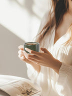 INGOFIN Ceramic Espresso Cup Set of 4-4.2 oz Espresso Cup for Coffee and Tea, Modern Porcelain Glazed Demitasse Cups, Microwave Dishwasher Safe Mugs, Suit for Espresso Machine, Mix