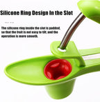 2pcs Cherry Pitter Tool, Cherry Pit Remover, Multi-Function Fruit Corer and Remover, Cherry Corer Pitter Tool for Jam (Green)