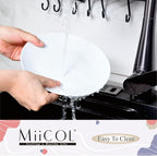 Miicol Ceramic Appetizer Plates Set of 6, White Dessert Plates 8 Inch, Small Dinner Plates, Modern Round Salad Plates, Porcelain Serving Dishes for Snack, Bread, Fruit, Microwave & Dishwasher Safe