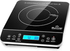Duxtop Ceramic Non-stick Frying Pan, Stainless Steel & Portable Induction Cooktop, Countertop Burner Induction Hot Plate & Professional Stainless Steel Sauce Pan with Lid, Kitchen Cookware