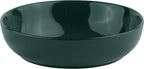 KooK Pasta Bowl, Salad Bowls, Soup, Serving Bowls, Ceramic, Large Capacity, Microwave & Dishwasher Safe, Set of 4, 40 Oz,(Hunter Green)