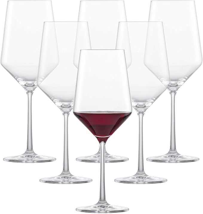 ZWIESEL GLAS Pure Cabernet Red Wine Glass (Set of 6), Graceful Wine Glasses for Red Wine, Dishwasher-Safe Tritan Crystal Glasses, Made in Germany (18 Ounce)