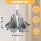 Silicone Egg Boiler Rack for 6 Eggs, Anti-Scald Handle & Drainage Holes, Fits Families, Dorms & Small Kitchens, Easy Storage & Quick Clean-Up