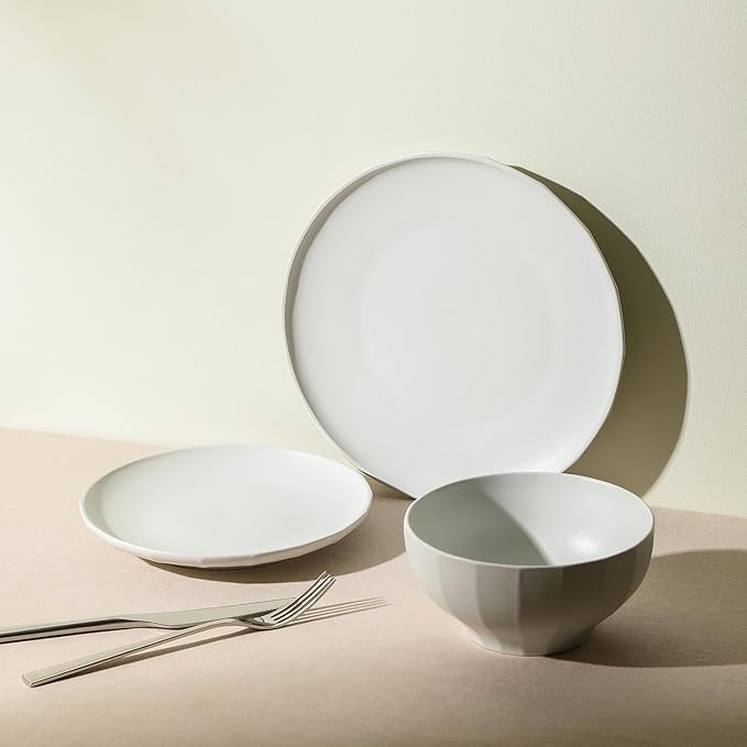 Stone Lain Rio 12-Piece Dinnerware Set Stoneware, Beige