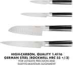 Babish High-Carbon 1.4116 German Steel 14 Piece Full Tang Forged Kitchen Knife Set W/Sheaths