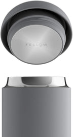 Fellow 16 oz Carter Wide Travel Mug - Wide Mouth Vacuum-Insulated Stainless Steel - Tea and Coffee Tumbler - Travel Coffee Mug with Ceramic Interior - Matte Grey