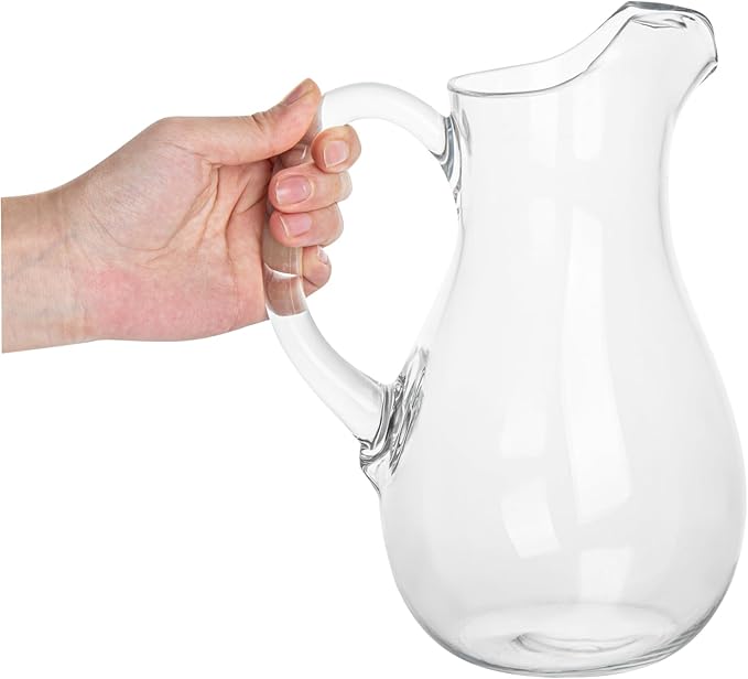 Bev Tek 57 Ounce Water Pitcher, 1 Heavy-Duty Water Jug - Dishwashable, Shatterproof, Clear Polycarbonate Beverage Serveware, For All Kinds Of Beverages - Restaurantware