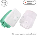 Instant Pickle Maker Vegetable Press Tsukemono Container Rectangle Made in Japan BPA Free (Green 1.6L)