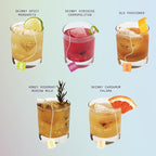 SAYSO Variety Pack | Skinny Mix Includes Spicy Margarita, Cardamom Paloma, Hibiscus Cosmopolitan & Honey Rosemary Moscow Mule Craft Cocktail & Moctkail Mixers (Low-Calorie & Low Sugar), 8-Pack Assorted