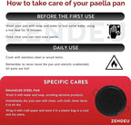 Enameled Paella Pan (Carbon Steel, 32 in - 80 cm (40 Servings) (4 hangers))