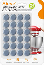 Aieve Appliance Slider, 24 Pcs Small Appliance Rollers Kitchen Gadgets, Self Adhesive Caster Wheels Kitchen Finds Home Must Have Countertop Accessories for Mixer Coffee Maker Air Fryer