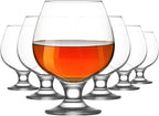 LAV Brandy Snifters Glass Set | Dishwasher Safe, Short Stem Balloon Glasses, Glass Goblets for Spirits, Bourbon Whiskey, Cognac, Scotch, Beer Tasting Glasses | 13.25 oz | Set of 6