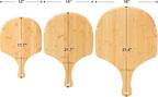 Pizza Peel 12 inch 2 Pack, Bamboo Wooden Pizza Peels for Pizza, Bread, Cheese, Vegetable, Fruits
