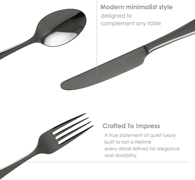 London Silverware Set, 30 Piece Forged Flatware Set Premium Stainless Steel, Service for 6, for Kitchen, Home, Wedding, Party, Mirror Polished And Dishwasher Safe.