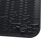 Silicone Dish Drying Mat for Multiple Usage,Easy clean,Eco-friendly,Heat-resistant Silicone Mat for Kitchen Counter or Sink,Refrigerator or Drawer Liner Black 3XL 28 inches x 18 inches