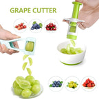 Grape Cutter suit, Stainless Steel Fruit Cutter for Grapes, Strawberries and Cherry Tomatoes, Slice into Quarters, Effortless Kitchen Tool for Fruit Salad Preparation, Quick and Easy Meal Prep
