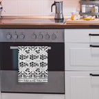 Black Kitchen Towels Decorative Set of 2, Absorbent Boho Floral Dish Towels for Kitchen Drying Cleaning, Cute Tea Towels Hand Towels for Kitchen Bar Bathroom Decor,Housewarming Gifts for Women