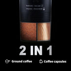 Portable Coffee Maker Espresso Travel Machine – Self-Heating Electric Espresso Maker, Compatible with Ground Coffee, Ideal for Travel, Camping, Office