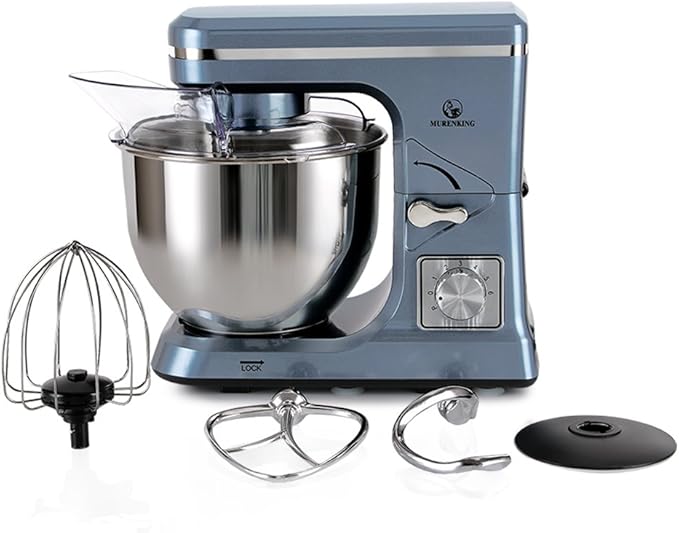 Stand Mixer,5.3-Qt & 500W & 6+P Speed MK36 Tilt-Head Kitchen Electric Food Mixers Home Baking Dough Machine with Accessories (Gray Blue)