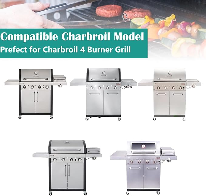 Griddle Inserts for Charbroil Commercial Tru Infrared, Flat Top Plate for Charbroil 463276016, 466242715, 466242815, 463257520 463436215 463439915 463436214 Grills, Replace for G533-0009-W1 Grates