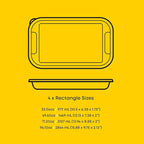 JoyJolt 8-Piece Borosilicate Glass Oven Dishes with Powder Blue Lids, Rectangle Deep Glass Baking Dish Set, Baking Pans for Lasagna Casserole Cake, Bakeware Set, Freezer to Oven Tray to Dishwasher