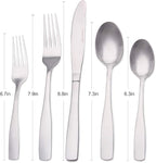Matte Silverware Set, Satin Finish 20-Piece Stainless Steel Flatware set, Tableware Cutlery Set Service for 4, Utensils for Kitchen, Dishwasher Safe