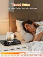 Misby Coffee Mug Warmer, 50W Large Heating Panel Mug Warmer with 6-Temp Settings, 8H Auto Shut-Off, 12H Timer, Ultra-Thin Design, Coffee Warmer for Desk, Ideal for Home, Office, and Travel (Black)