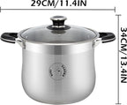 Vivicreate Stainless Steel Stock Pot with Lid for Induction Cooking Boiling Pasta Stew Soup Large Capacity Cookware Pots with Handles for Kitchen Spaghetti Olla Olla de Acero Inoxidable (27.5 QT)