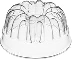 SIMAX Clear Glass Fluted Bundt Pan, Heat, Cold, and Shock Proof, Holds 1.4 Quarts (5.4 Cups), Made in Europe, Great for Small Ring Cakes, Puddings, Desserts, Monkey Bread, and More, Dishwasher Safe