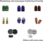 Depression Style Glass Salt and Pepper Shakers (Green)