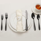 20-Piece Black Silverware Set, Flatware Set for 4, Food-Grade Stainless Steel Tableware Cutlery Set, Mirror Finished Utensil Sets for Home Restaurant, Forks Spoons and Knives Set, Dishwasher Safe