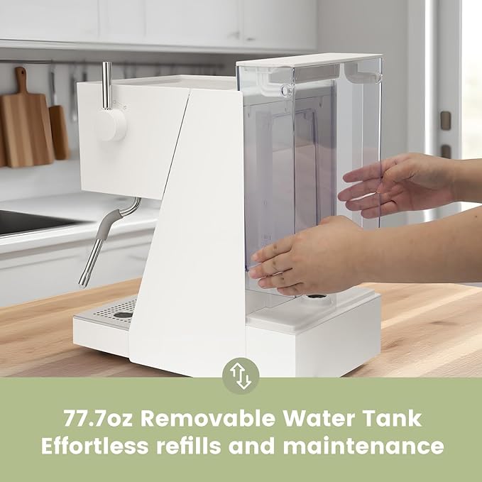 Gevi Commercial Espresso Machine 20Bar with Smart OPV Coffee Makers, Milk Frother & 58mm Portafilter, Dual Display Stainless Steel Cappuccino Maker for Home, Great Gift