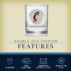 Heritage Pewter Cincinnati Double Old Fashion | Double Rocks Glass 14 OZ for Liquor | Expertly Crafted Pewter Glass