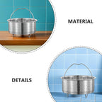 UPKOCH Mesh Strainer Steamer Basket Stainless Steel Vegetable Steamer Basket Steam Cooking Insert for Dumpling Steaming Basket with Handle for Veggie Fish Seafood Cooking, 20cm