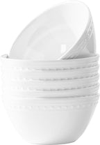 Melamine Bowl Set, Basic White Soup Bowls Set, 6 inch, 24oz All purpose/Soup/Salad Bowls Set of 6, Unbreakable Durable, Dishwasher Safe, BPA Free - Perfect for Soups, Salads & Entertaining