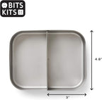 Stainless Steel Bento Box Lunch and Snack Container for Kids and Adults, 2 Sections