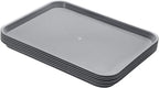 Plastic Cafeteria Trays,Fast Food Serving Trays,13"X17",Set of 6 (Gray)