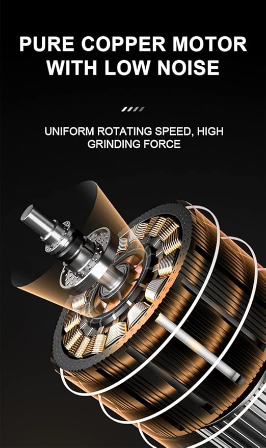 Generic Portable Battery Powered Burr Coffee Grinder with Adjustable settings, 35G Capacity, 1500mAh Rechargeable, Conical Stainless Steel Burr for Espresso, Manual Brew, Travel, Camping