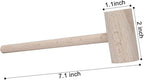 Wood Crab & Mallets Mallets, Natural Beech Wood Hammers, Set of 12