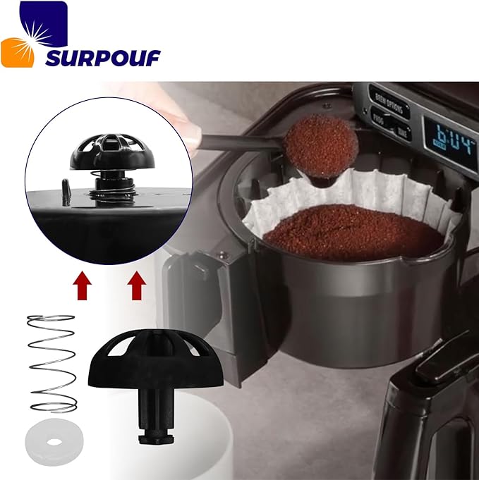 Coffee Replacement Brew Basket Spring Loaded Stopper Kits Fits For Mr. Coffee Black and Decker Cuisinart coffee maker parts, Hamilton 990117900 990237500 Coffee Machine Accessory