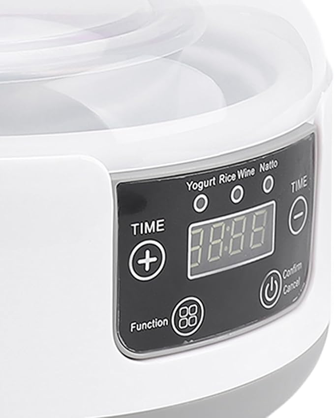 Pilipane Electric Yogurt Maker Machine 1.2L Homemade Yogurt Natto Maker Small Home Yogurt Incubator with Jars Stainless Steel Liner