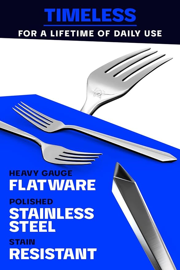 Dalstrong Flatware Cutlery Set - 20 Piece - Silverware Dinner Knife, Dinner Fork, Dinner Spoon, Dessert Fork, Dessert Spoon - High-Carbon Stainless Steel - Service for 4 - Table Dinner Set - Gift