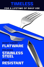 Dalstrong Flatware Cutlery Set - 20 Piece - Silverware Dinner Knife, Dinner Fork, Dinner Spoon, Dessert Fork, Dessert Spoon - High-Carbon Stainless Steel - Service for 4 - Table Dinner Set - Gift