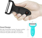 Potato Peeler, Vegetable Peelers for Kitchen, Carbon Steel Peeler 3-Pack Grey/Blue/Black