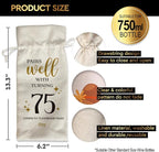 1951 Limited Edition Wine Glass, 75th Birthday Gifts for Women,75th Birthday Aged to Perfection, 75th Birthday Presents for Mom 75th Birthday Party, 1 Pack Reusable Burlap Wine Bag-126